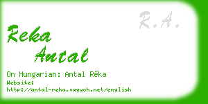 reka antal business card